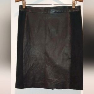 VINCE | Leather Suede Skirt